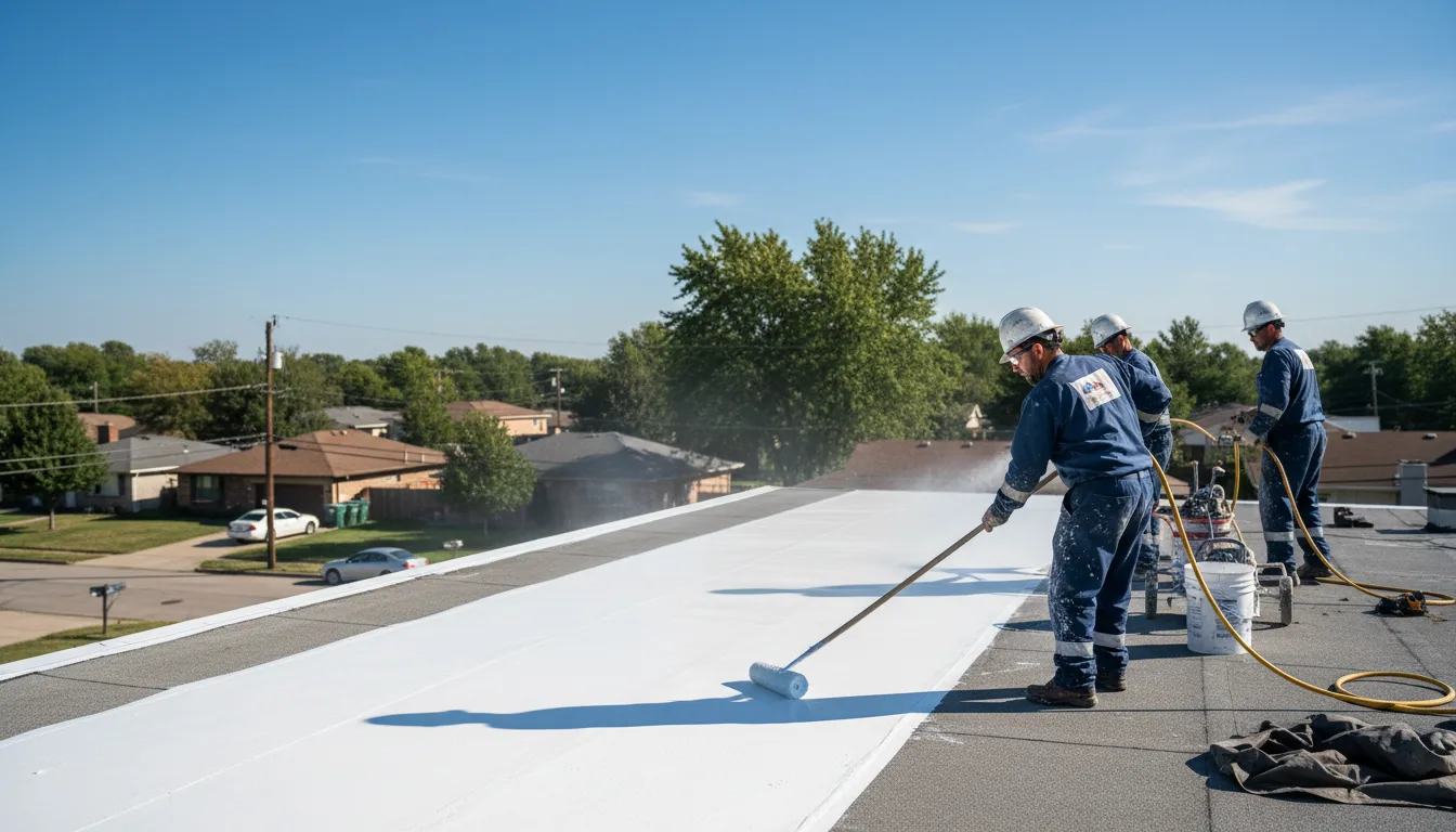 Commercial roof coating in Snow, OK near me